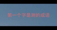 第一个字是测的成语