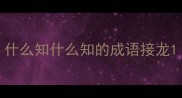 什么知什么知的成语接龙