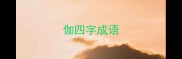 伽四字成语