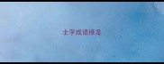 士字成语接龙
