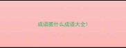 成语腮什么成语大全