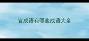 官成语有哪些成语大全