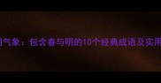 春满乾坤明气象包含春与明的10个经典成语及实用运用指南