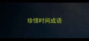 珍惜时间成语