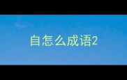 自怎么成语
