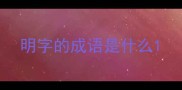 明字的成语是什么