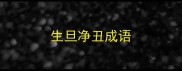 生旦净丑成语