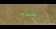 情开始的成语