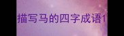 描写马的四字成语
