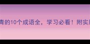 第三个字带青的10个成语全学习必看附实用记忆技巧