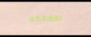 在发多成语
