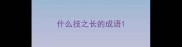 什么技之长的成语