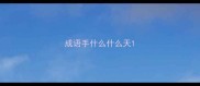 成语手什么什么天