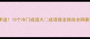 关羽VS李逵10个冷门成语大成语接龙挑战全网最野三国CP