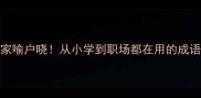 100个成语家喻户晓从小学到职场都在用的成语使用指南