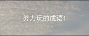 努力玩的成语