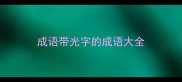 成语带光字的成语大全