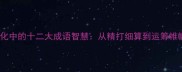 吴研人职场文化中的十二大成语智慧从精打细算到运筹帷幄的成语密码