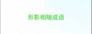 形影相随成语