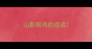 山影照鸡的成语