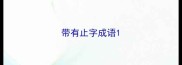带有止字成语