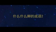 什么什么脚的成语