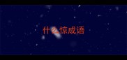 什么惊成语