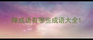 障成语有哪些成语大全