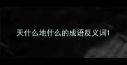 天什么地什么的成语反义词