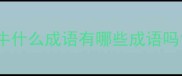 牛什么成语有哪些成语吗