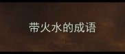 带火水的成语