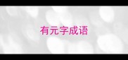 有元字成语