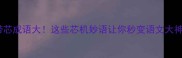 带芯成语大这些芯机妙语让你秒变语文大神