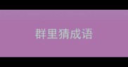 群里猜成语