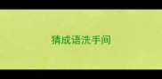 猜成语洗手间