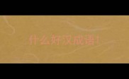 什么好汉成语