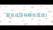雷耳成语有哪些成语
