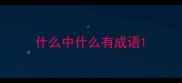 什么中什么有成语