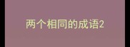 两个相同的成语
