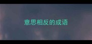 意思相反的成语