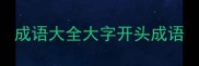 成语大全大字开头成语