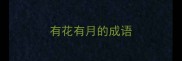 有花有月的成语