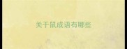 关于鼠成语有哪些