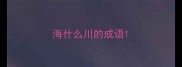 海什么川的成语