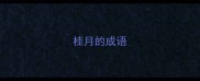 桂月的成语