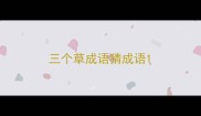 三个草成语猜成语