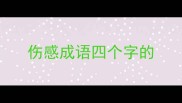 伤感成语四个字的