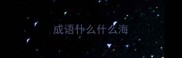 成语什么什么海