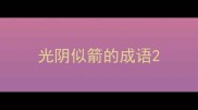光阴似箭的成语