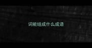 词能组成什么成语